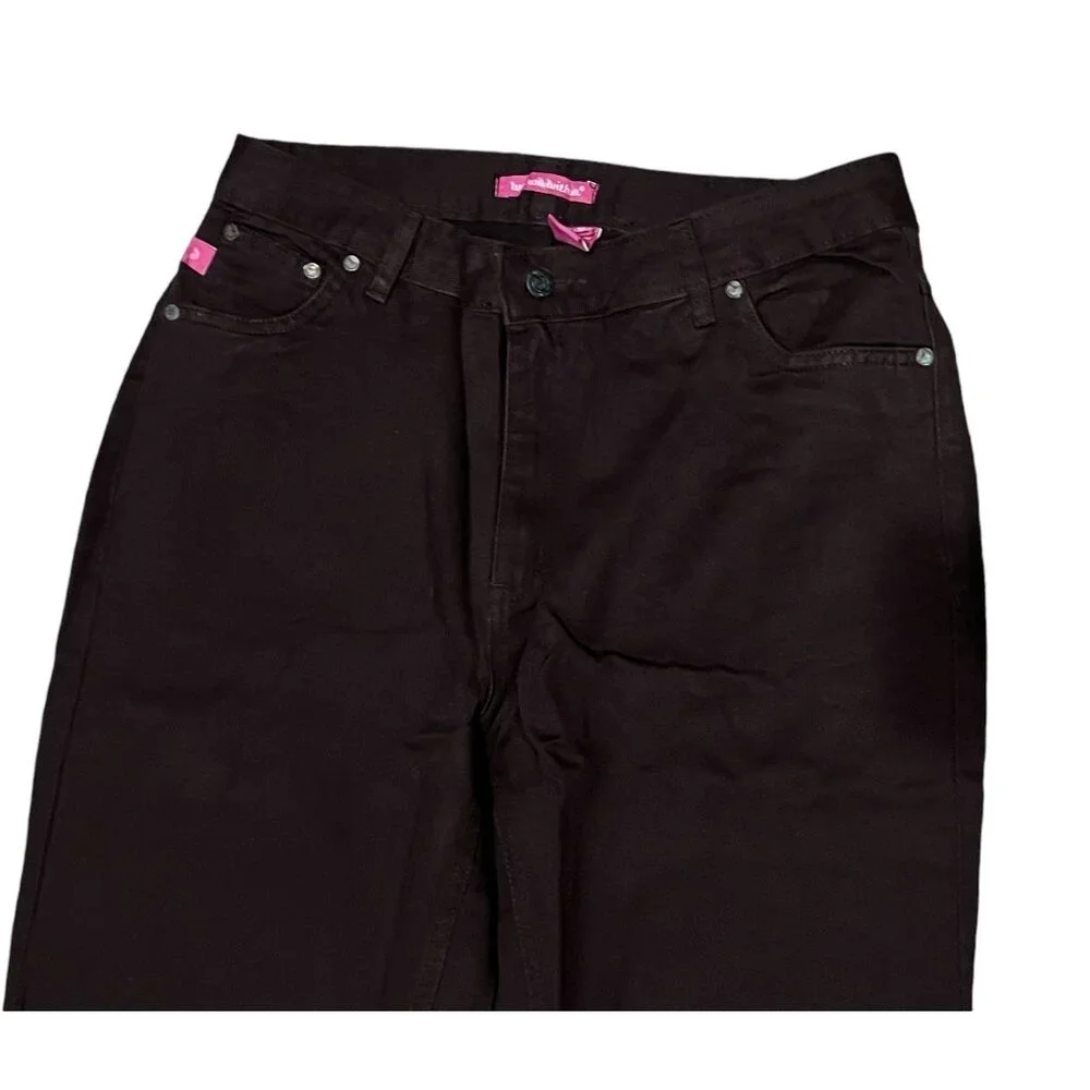 Woman Within NWOT Perfect Relaxed Cotton Jean Sz 30 Tall Black - Picture 3 of 8